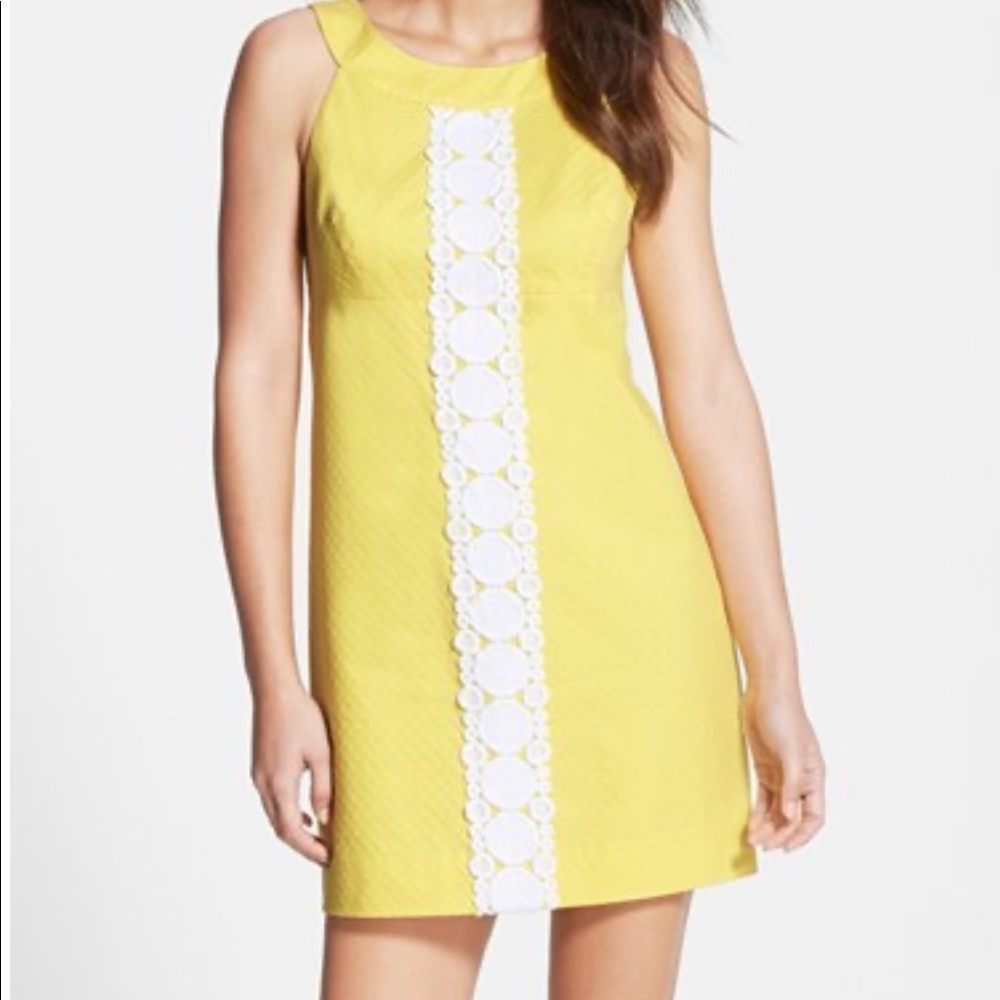 Lilly Pulitzer Jacqueline Lace Yellow Dress Sz0